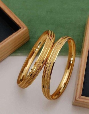 sakariya imitation Brass Gold-plated Bangle Set(Pack of 2)