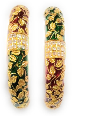 Santosh Jewels Metal Gold-plated Bangle Set(Pack of 2)