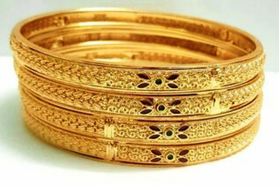 YuviKrissh Alloy Gold-plated Bangle Set