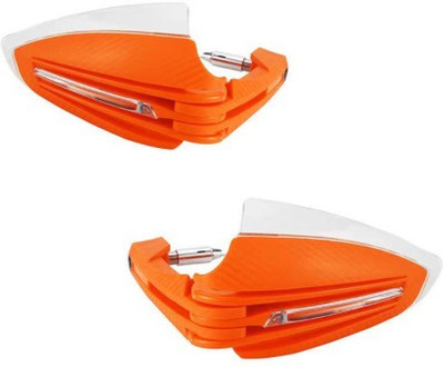 Pa LED FOLDING HAND GUARD ORANGE-01 Handlebar Hand Guard(Universal For Bike)