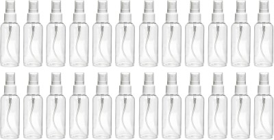 nsb herbals Transparent Plastic Empty Refillable Reusable Fine Mist Spray Bottle with Dust Cap 50 ml Bottle(Pack of 24, Clear, PET)