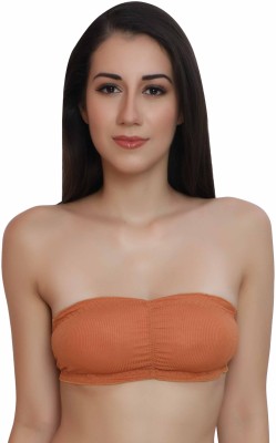 Glamoras Women Bandeau/Tube Lightly Padded Bra(Orange)