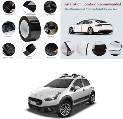 PROEDITION Plastic, Rubber Car Bumper Guard(Black, Pack of 1, Fiat, Avventura)