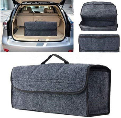 FAVHOME Car Trunk Foldable Boot Organizer with Collapsible Storage Holder Bag Trunk Organizer(Grey)