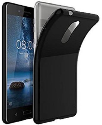 Casecovers Back Cover for Nokia 8 SCORE, Plain, Case, Cover(Black, Camera Bump Protector, Silicon, Pack of: 1)