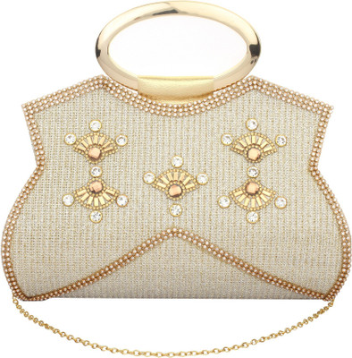 Aadhunik Libaas Party Gold Clutch