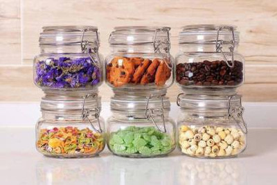 DEVDOX Glass Bread Container  - 500 ml(Pack of 2, Clear)