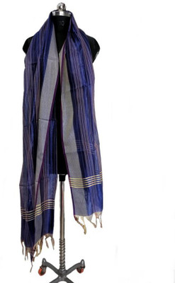 The SDF India Silk Blend Striped Women Dupatta