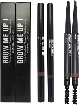 maliao Brow Me Up Eyebrow Definer Pencil Brown and Dark Brown(Brown Dark Brown)