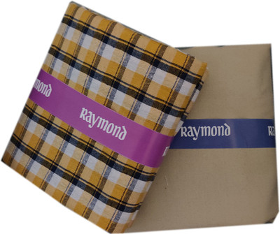 Raymond Cotton Blend Solid, Checkered Shirt & Trouser Fabric
