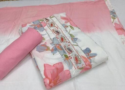 JENSUITS Cotton Blend Printed Salwar Suit Material