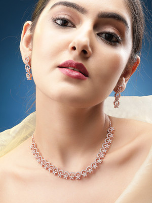 RUBANS Alloy Rose Gold Jewellery Set(Pack of 1)