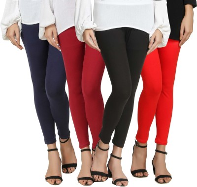 SwaNit Ethnic Wear Legging(Dark Blue, Maroon, Black, Red, Solid)