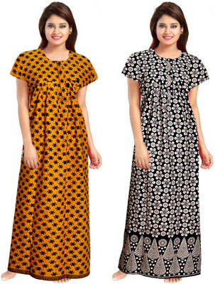 PE Fashion Women Nighty Set(Multicolor)