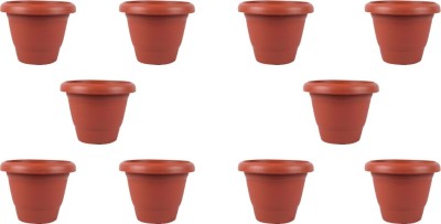 Naturally Green by NA Nursery Pot 10 inch Malta ( pack of 10) Plant Container Set(Pack of 10, Plastic)