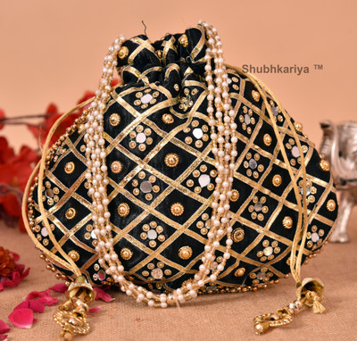 SHUBHKARIYA Mirror black potli Potli