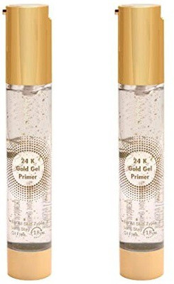 GFSU 24K GOLD GEL PRIMER MATTE FINISH OIL FREE COMBO OF TWO Primer  - 60 ml(TRANSPARENT)