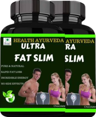 Health Ayurveda Ultra Fat Slim pack of 2 Flavor (Chocolate) Whey Protein(200 g, Chocolate)