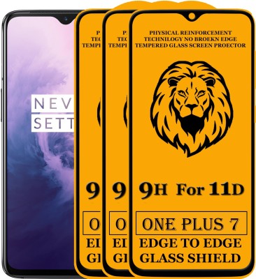 KING COVERS Edge To Edge Screen Guard for Edge To Edge Tempered Glass for OnePlus 7 (Pack of 3)(Pack of 3)