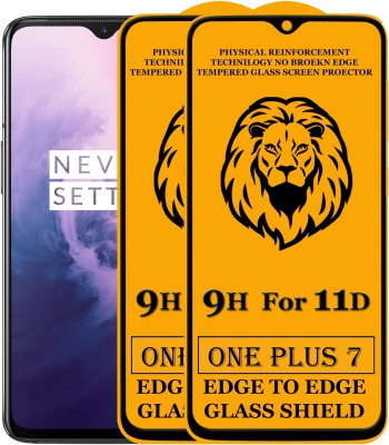 KING COVERS Edge To Edge Screen Guard for Edge To Edge Tempered Glass for OnePlus 7 (Pack of 2)(Pack of 2)