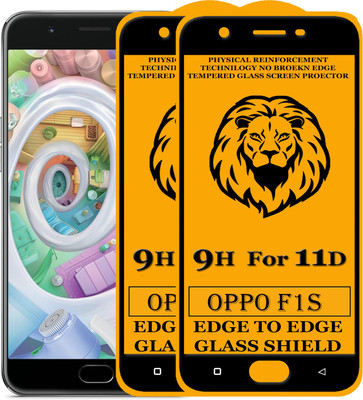 KING COVERS Tempered Glass Guard for Edge To Edge Tempered Glass for OPPO F1S(Pack of 2)