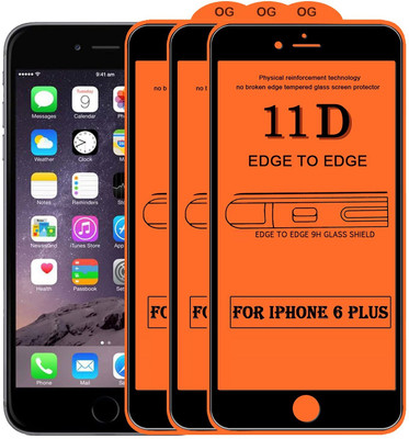 Casesily Edge To Edge Tempered Glass for Apple iPhone 6 Plus(Pack of 3)