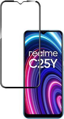 HUPSHY Edge To Edge Tempered Glass for realme C25_Y(Pack of 1)