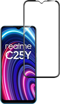 HUPSHY Edge To Edge Tempered Glass for realme C25_Y(Pack of 1)
