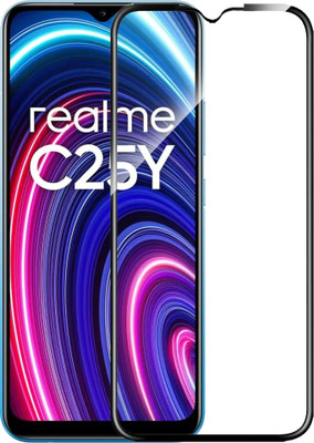 HUPSHY Edge To Edge Tempered Glass for realme C25_Y(Pack of 1)