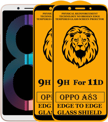 KING COVERS Tempered Glass Guard for Edge To Edge Tempered Glass for OPPO A83 (Pack of 2)(Pack of 2)