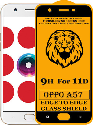 KING COVERS Tempered Glass Guard for Edge To Edge Tempered Glass for OPPO A57 (Pack of 1)(Pack of 1)