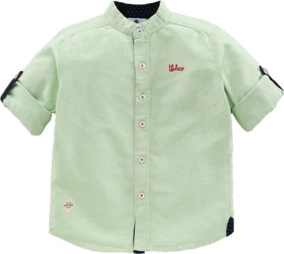 Tonyboy Baby Boys Solid Casual Light Green Shirt