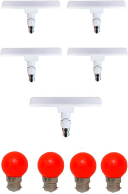 Techvolta 10 W, 0.5 W Basic Round B22 LED Bulb(White, Pack of 9)