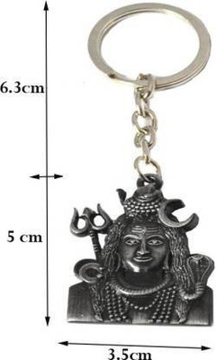 HANDSOME ISK Lord Shiva metellic crome finishing both side same Key Chain