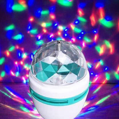 WRADER V2 Version Multicolor LED Projector Rotatable Bulb Disco Bulb for Party and Home Single Disco Ball(Ball Diameter: 10 cm)