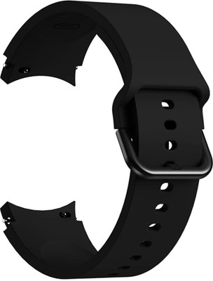 WEI INTERNATIONAL Silicone Sports Band Strap Loop for All Galaxy Watch 4 Series Sizes Smart Watch Strap(Black)