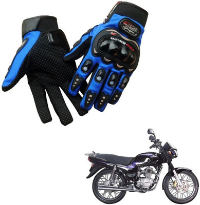 AuTO ADDiCT PRO BIKER GLOVES BLUE FOR BAJAJ Caliber Riding Gloves(Blue)