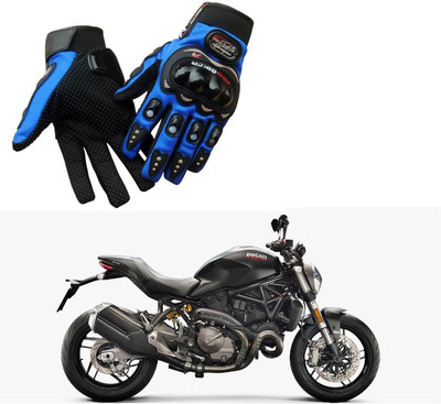 AuTO ADDiCT BIKER GLOVES BLUE FOR DUCATI Diavel Riding Gloves(Blue)