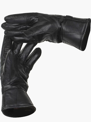 SIYAA Leather Winter Gloves Driving Gloves(Black)