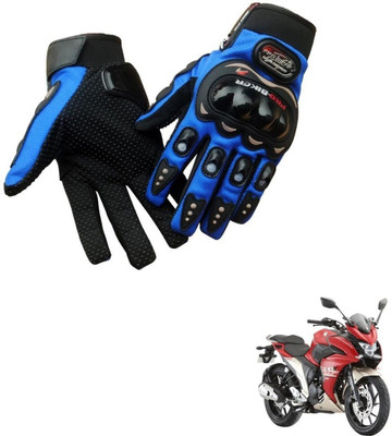 AuTO ADDiCT PRO BIKER GLOVES BLUE Fazer Riding Gloves(Blue)