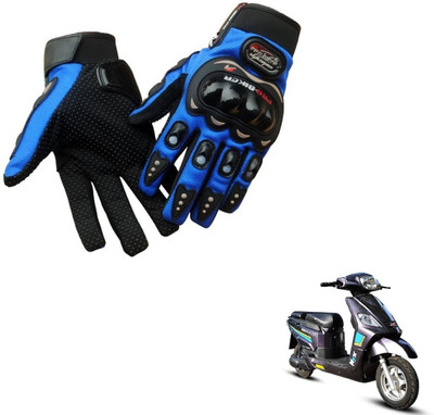 AuTO ADDiCT PRO BIKER GLOVES BLUE FOR HERO ELECTRIC nyx Riding Gloves(Blue)