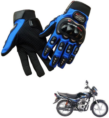 AuTO ADDiCT BIKER GLOVES BLUE FOR BAJAJ CT100 Riding Gloves(Blue)