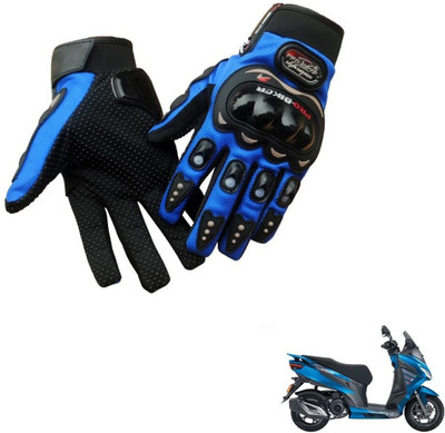 AuTO ADDiCT PRO BIKER GLOVES BLUE FOR APRILIA SXR 125 Riding Gloves(Blue)