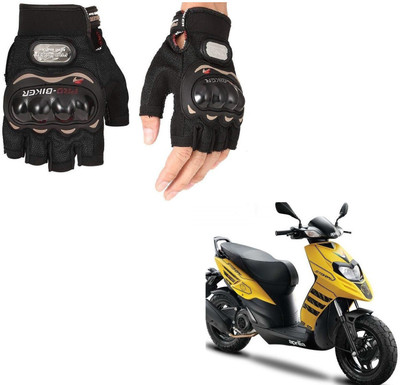 AuTO ADDiCT PRO BIKER HALF FINGERED GLOVES BLACK FOR APRILIA Storm 125 Riding Gloves(Black)