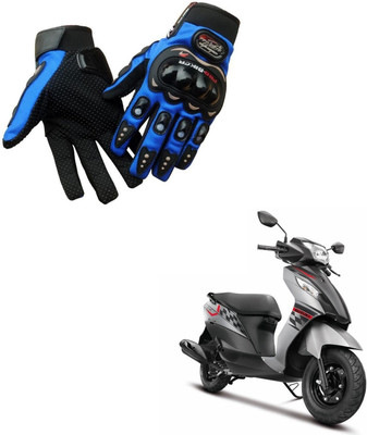 AuTO ADDiCT BIKER GLOVES BLUE FOR SUZUKI Lets Riding Gloves(Blue)