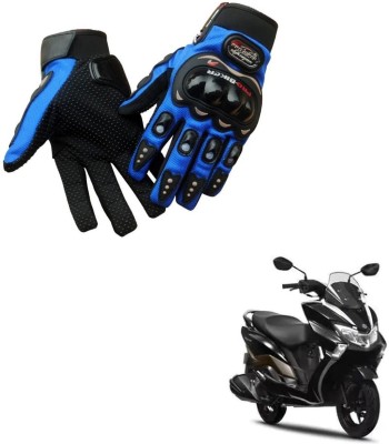 AuTO ADDiCT PRO BIKER GLOVES BLUE FOR SUZUKI Burgman Street Riding Gloves(Blue)