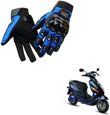 AuTO ADDiCT PRO BIKER GLOVES BLUE FOR HERO ELECTRIC Cruz Riding Gloves(Blue)