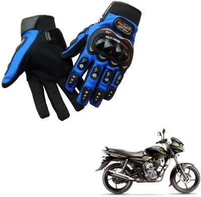 AuTO ADDiCT PRO BIKER GLOVES BLUE FOR BAJAJ Discover 100 Riding Gloves(Blue)