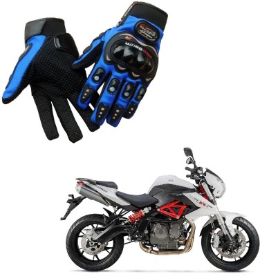 AuTO ADDiCT BIKER GLOVES BLUE FOR BENELLI tnt600i Riding Gloves(Blue)