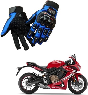 AuTO ADDiCT PRO BIKER GLOVES BLUE FOR HONDA CBR 650R Riding Gloves(Blue)